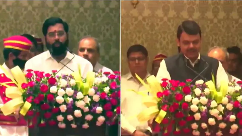 Maharashtra: Eknath Shinde Sworn In CM, Fadnavis Takes Oath As Dy CM