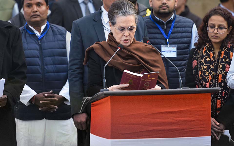 People have defeated BJP's attempts to divide society on religious lines: Sonia on Jharkhand results