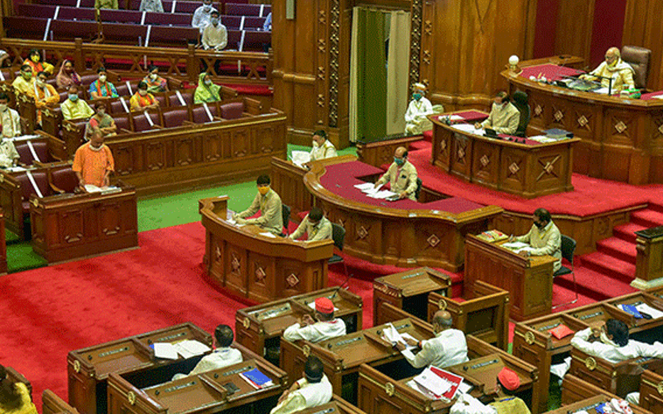 Uttar Pradesh assembly passes many bills without discussion amid opposition sloganeering