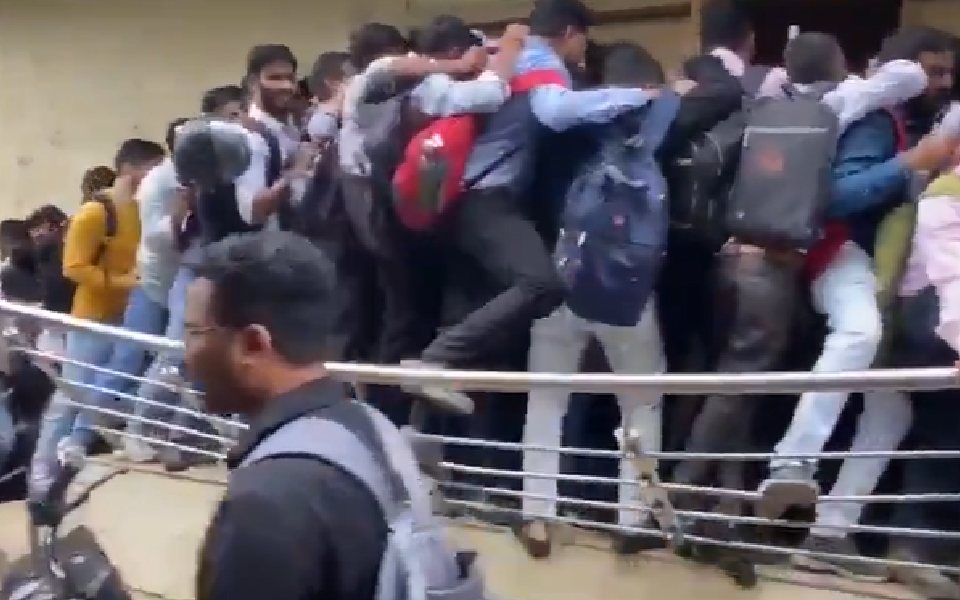 Viral video shows massive crowd of aspirants for walk-in interview in Gujarat: Cong and BJP clash