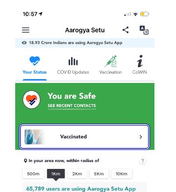Now, individuals can update vaccination status on Aarogya Setu app