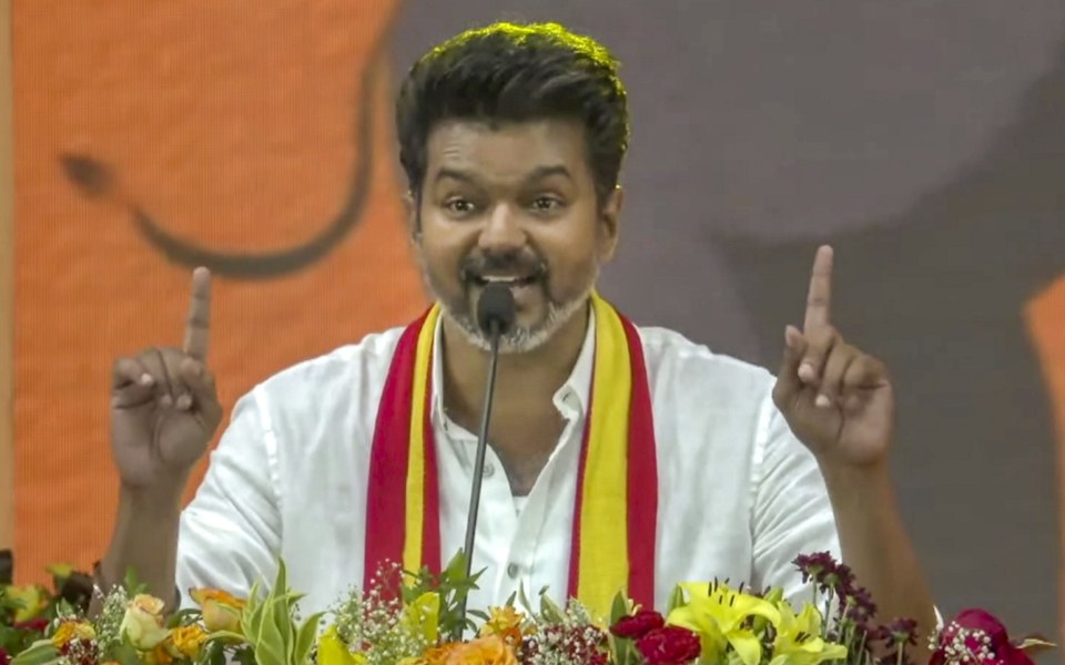 In maiden public speech, TVK leader Vijay targets DMK, speaks out against NEET