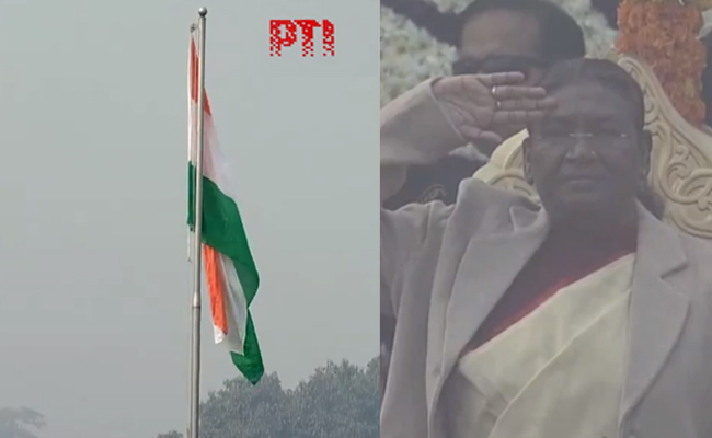 President Murmu unfurls national flag at Kartavya Path on 75th Republic Day