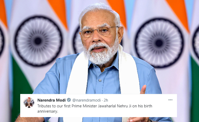 PM Modi Pays Tributes To Nehru On Birth Anniversary