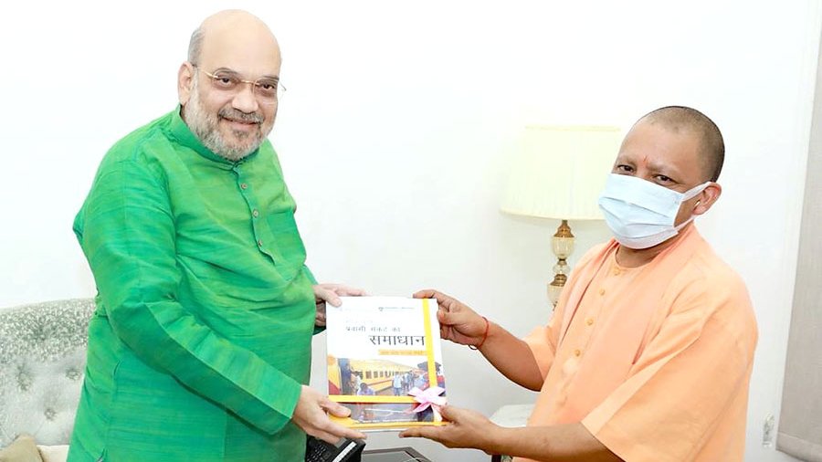 Uttar Pradesh CM Adityanath meets Amit Shah; likely to call on PM Modi