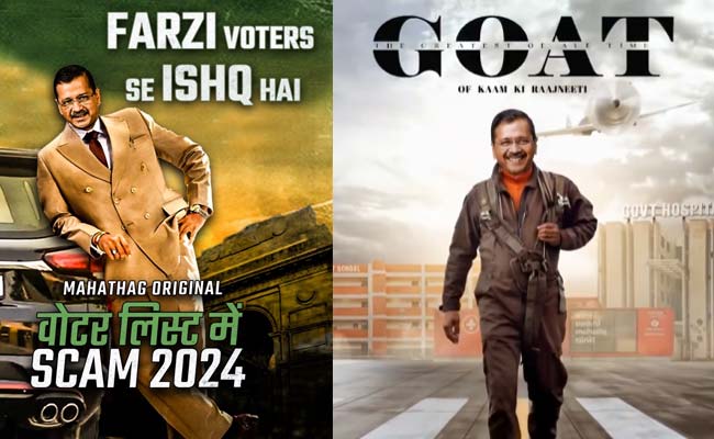 BJP, AAP engage in poster war ahead of Delhi elections