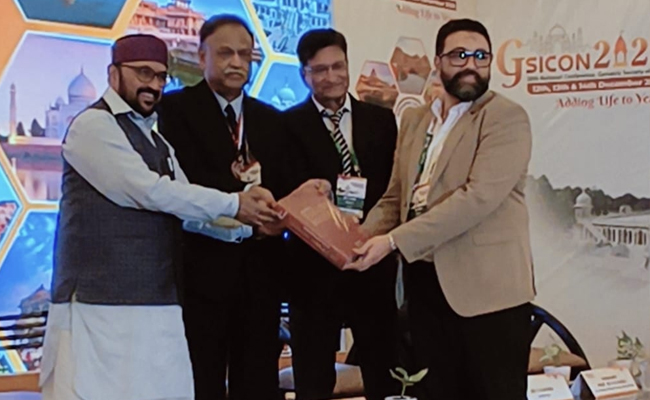 Dr Haroon Hussain honored for his academic contributions in field of geriatric