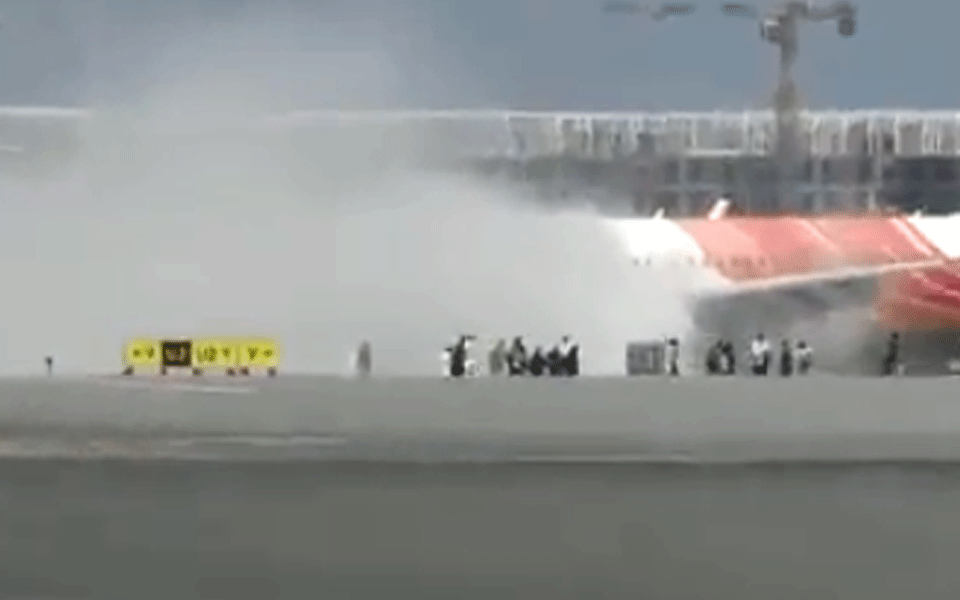 Kerala bound Air India Express flight catches fire before take off at Muscat Airport