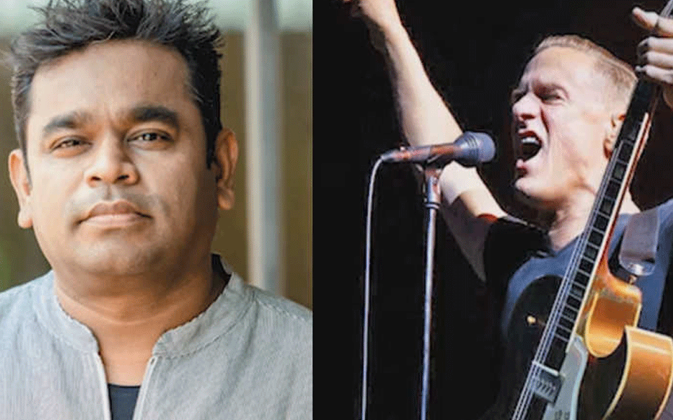 Bryan Adams meets AR Rahman and his son after Mumbai gig