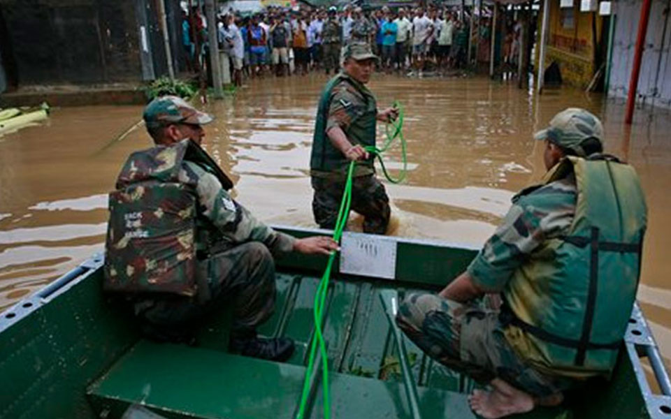 Over 1,380 people rescued by army in flood-hit Manipur, Tripura