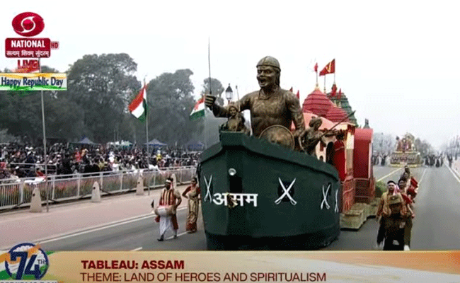 Assam tableau depicts heroics of Lachit Borphukan, state's cultural heritage