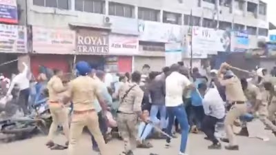 Protest against 'I Love Muhammad' graffiti on road turns violent in Ahilyanagar; 1 held, 30 detained