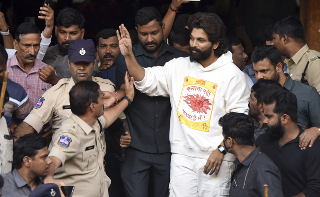 Pushpa 2 screening death case: Allu Arjun walks out of Hyderabad prison after spending night