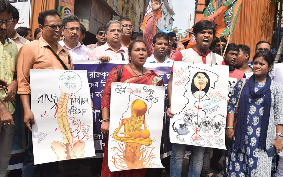 Life partially affected in Bengal due to BJP strike