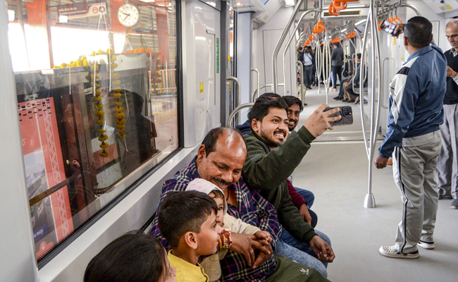 Metro services begin in Bhopal; excited residents flock to take rides, selfies