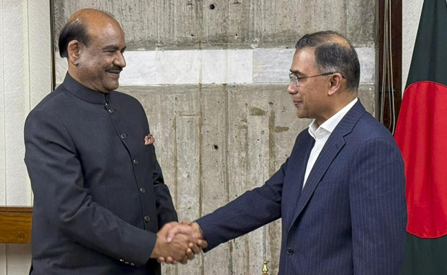 Om Birla attends swearing-in of new B'desh PM, says India stands ready to support BNP govt