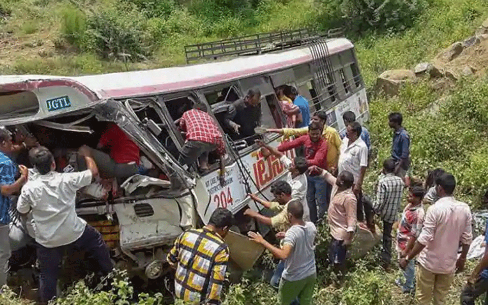 Man driving Telangana bus that fell into gorge was awarded best driver last month