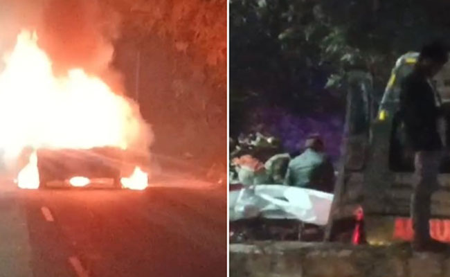 Driver burnt alive as moving car catches fire in Agra