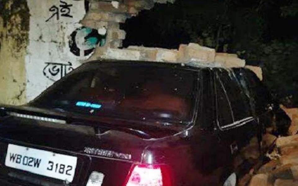 Close shave for many as BJP MP's son rams car into wall of south Kolkata club