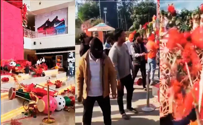 FIR registered against over 30 for vandalising Christmas decorations at Raipur mall