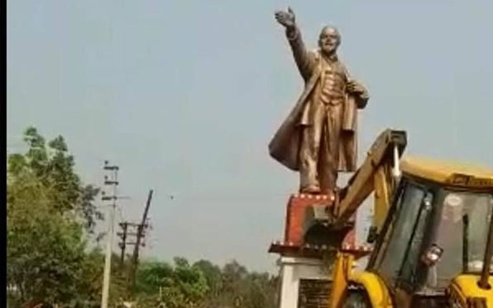 Statue of communist leader razed in Tripura