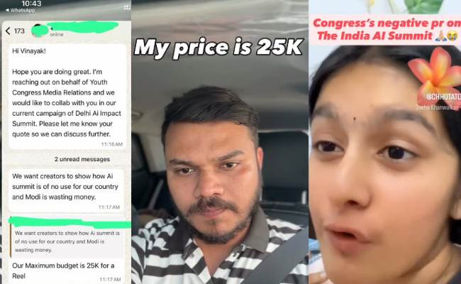 Influencers delete videos alleging Cong offered money to target AI Summit after IYC legal warning