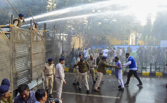 Cong members detained in Raipur during protest against Amit Shah's remarks on Ambedkar