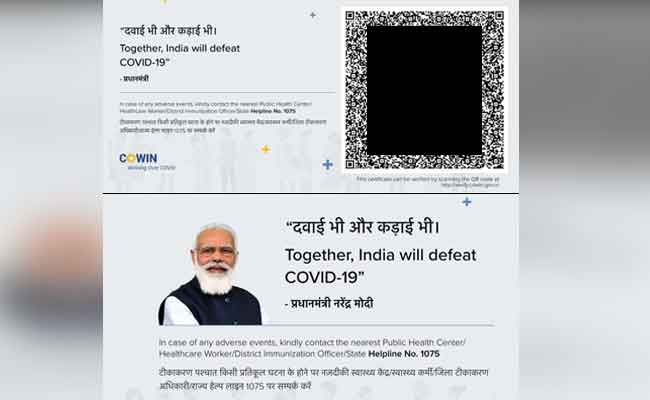 PM Modi's image removed from CoWIN certificates