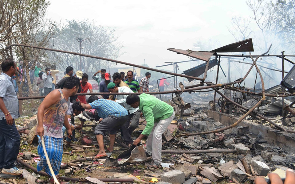 11 killed in Telangana firecracker unit blaze