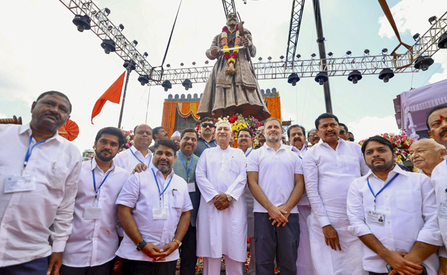 Congress party is fighting for what Shivaji Maharaj fought for, says Rahul Gandhi