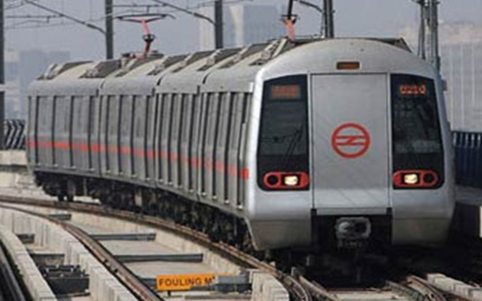 Lucky escape for man crossing Delhi Metro tracks