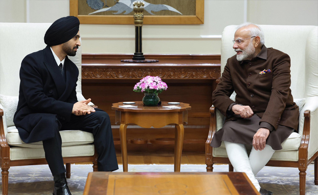 PM Modi meets singer-actor Diljit Dosanjh