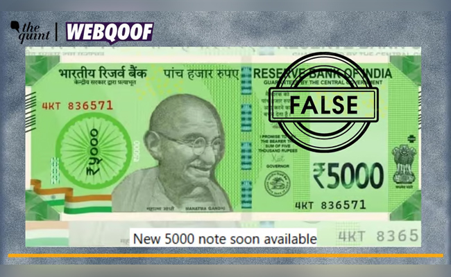 Fact-Check: No, RBI Has Not Announced the Release of Rs 5000 Banknotes