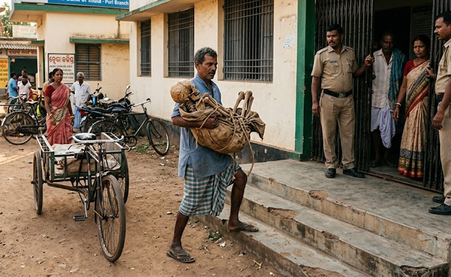 Tribal man brings dead sister's skeleton to bank to withdraw money from her account