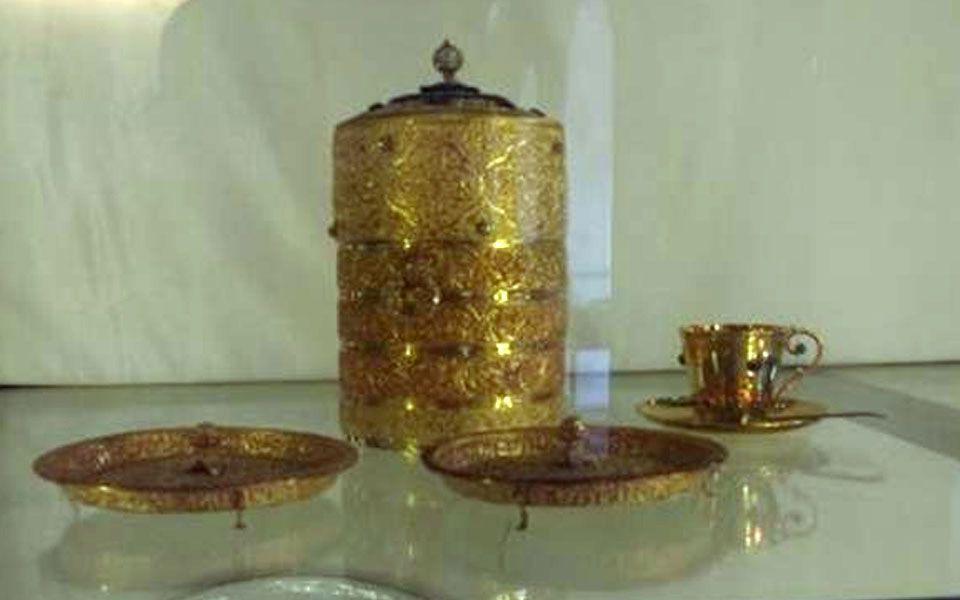 Gold tiffin box, artefacts stolen from Nizam's Museum