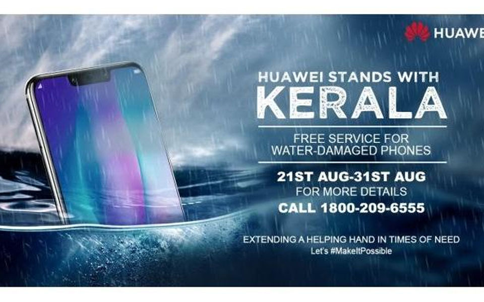 Huawei to repair its water-damaged phones in Kerala for free