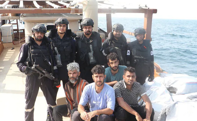Four Iranian crew on boat caught with Rs 5 cr foreign cigarettes off Gujarat coast