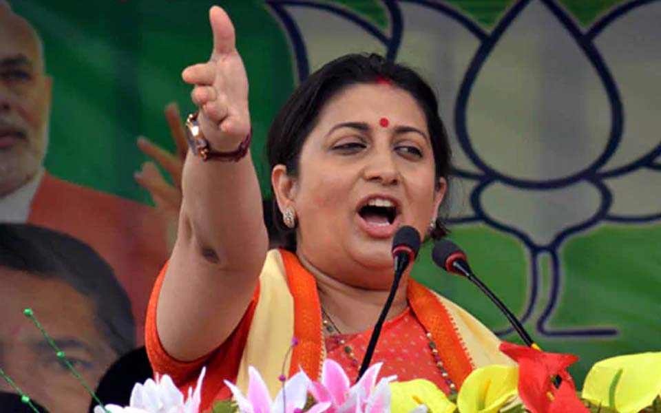 Irani hits out at Deepika for JNU visit, says she stood with those who want destruction of India