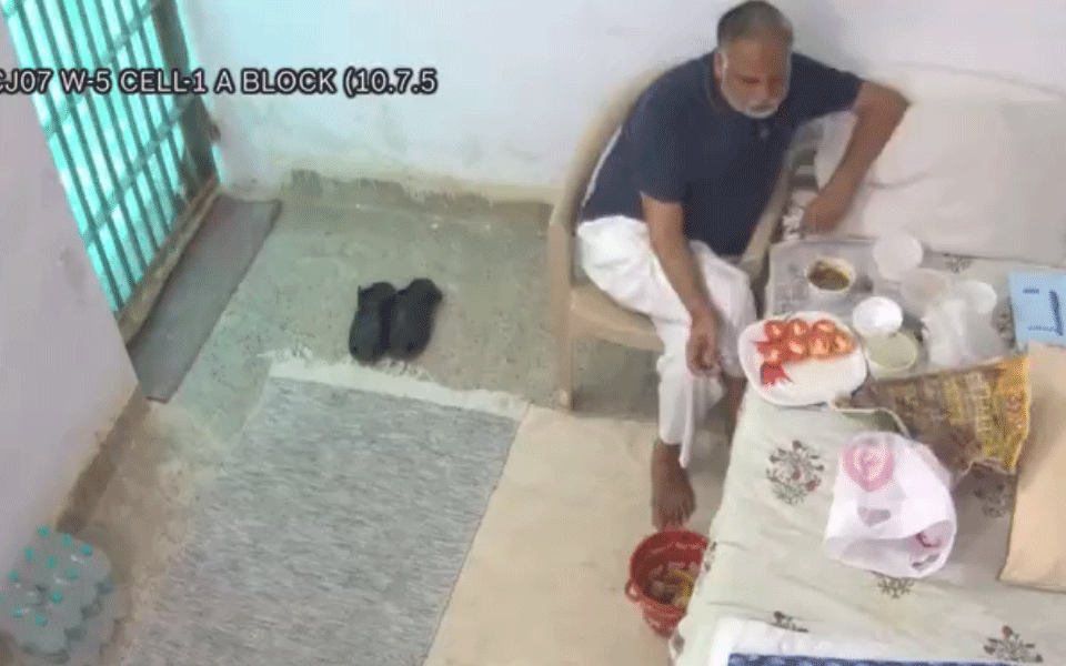Fresh videos showing Satyendar Jain having raw food emerge from jail