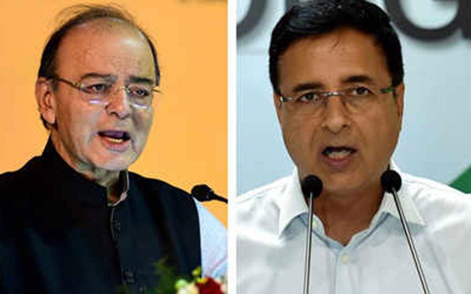 Jaitley, Surjewala spar on Twitter over state of economy