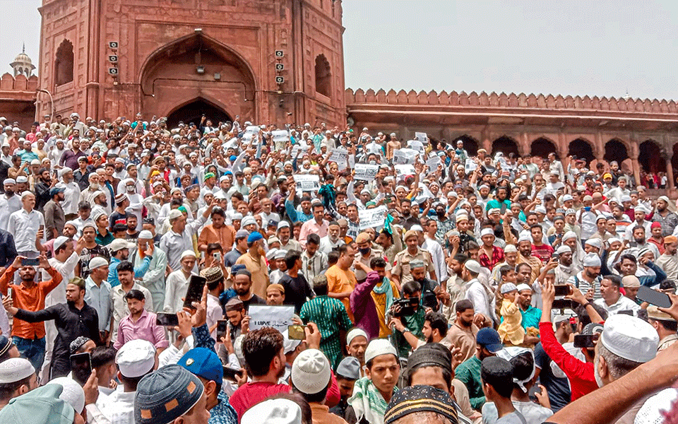 Delhi Police files FIR in connection with protests outside Jama Masjid over Prophet remarks