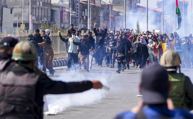 Protests in Rajouri against killing of Khamenei