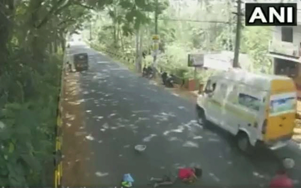 CCTV shows people walk and drive by Kerala woman lying injured on road