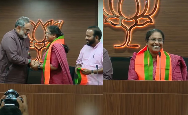 CPI(M) leader Smitha Sundaresan joins BJP