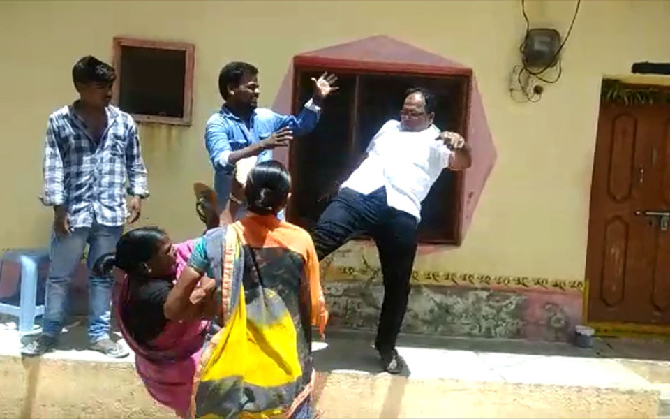 Telangana rural body chief arrested for kicking woman