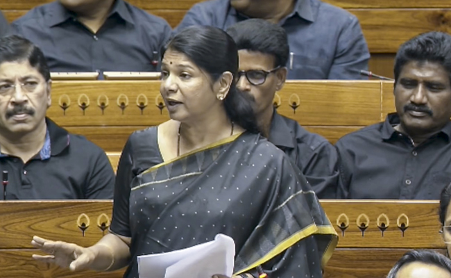 DMK's Kanimozhi hits back at PM, says black is colour of goddess Kali