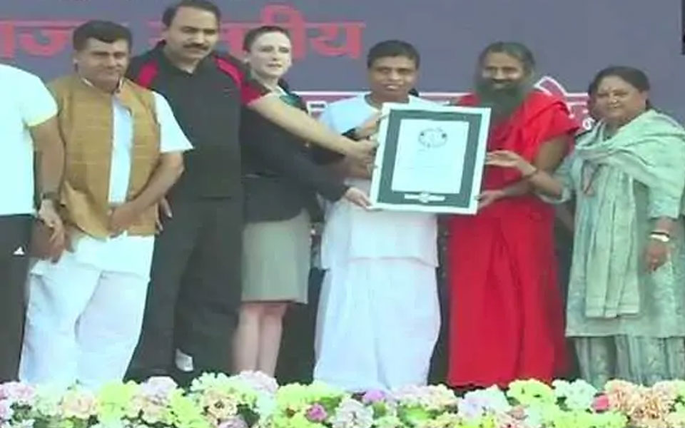 Kota creates world record with 2 lakh people performing yoga