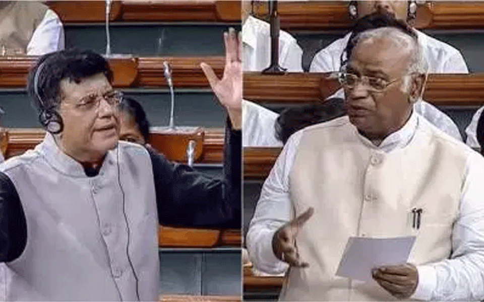 Kharge, Goyal exchange barbs in Lok Sabha