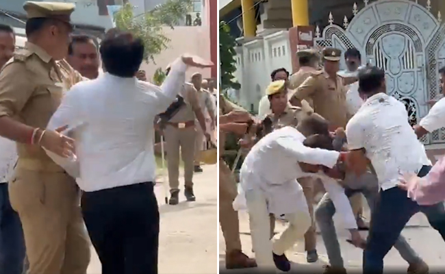 BJP MLA Yogesh Verma slapped by advocate in Lakhimpur Kheri