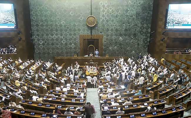 Lok Sabha adjourned till 12 noon amid opposition protests